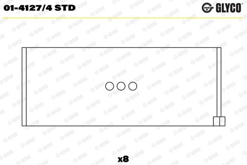 Connecting rod glyco 4127 4 - connecting, 01-4127/4