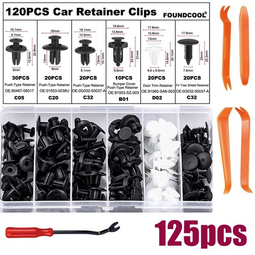125x car trim clips rivet - 125x,