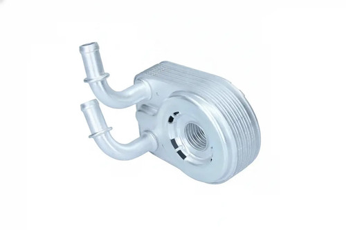 Engine oil cooler water-cooled