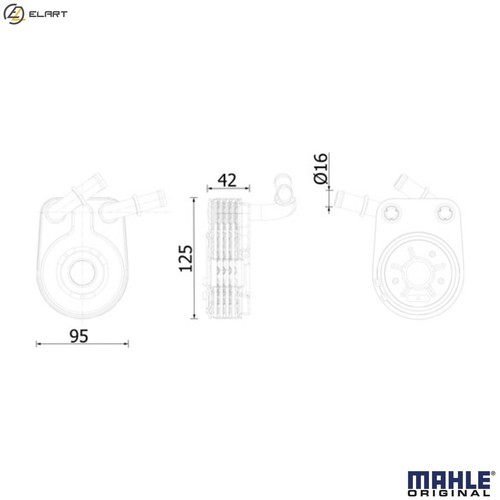 Oil cooler engine - oil, clc
