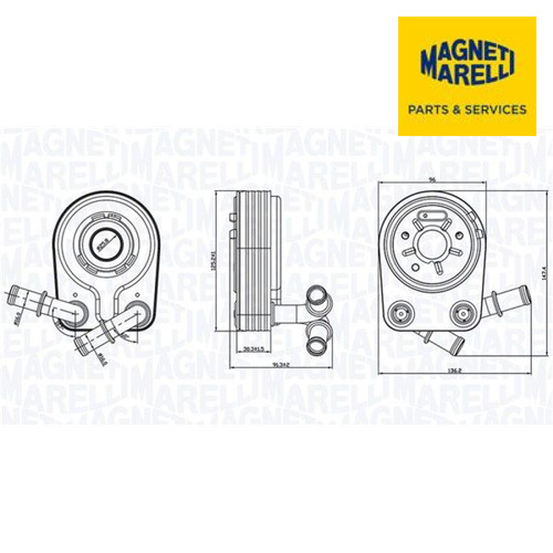 Oil cooler engine - oil, magneti